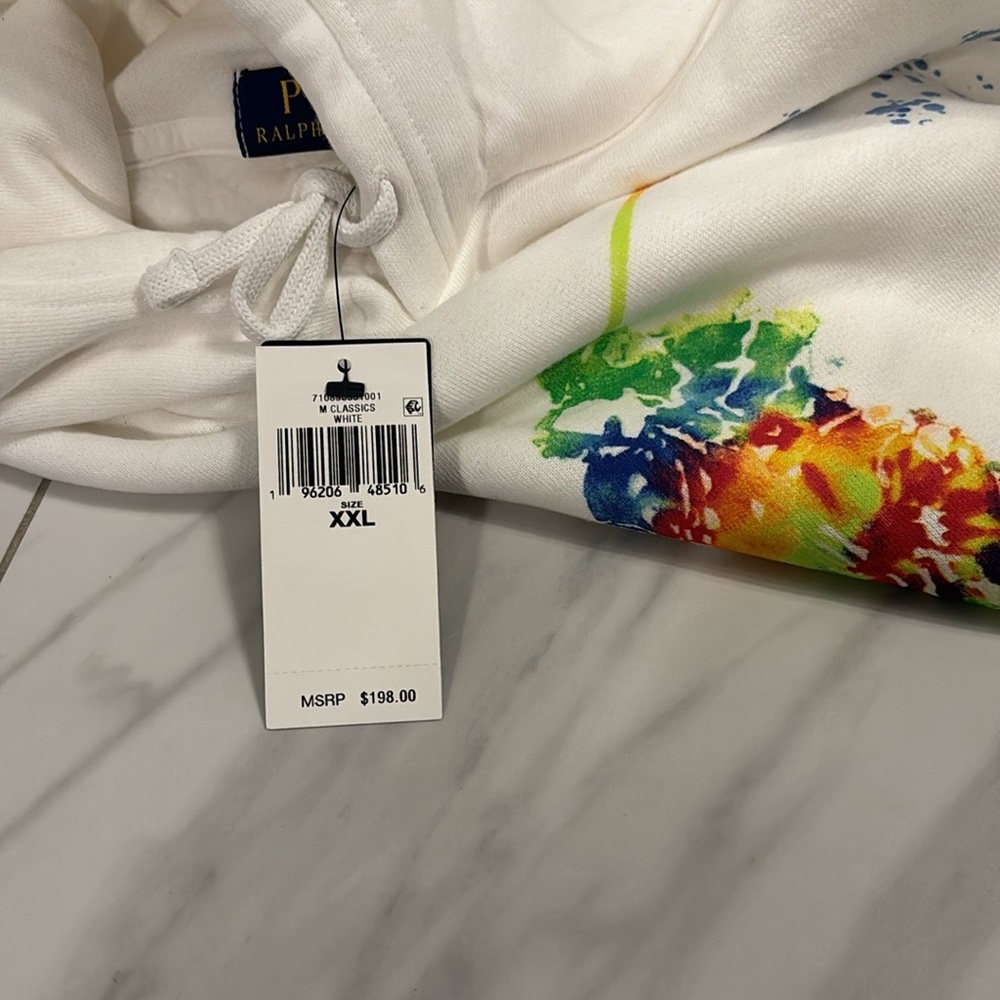 Men’s Polo Ralph Lauren Multicolor Pony Logo Pullover Hoodie - Picture 3 of 4